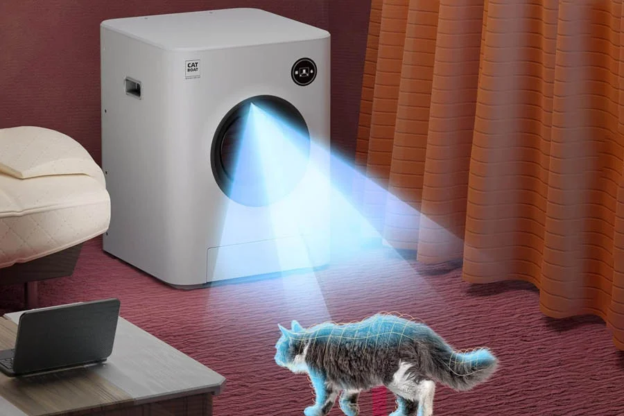 spinning cat litter box
